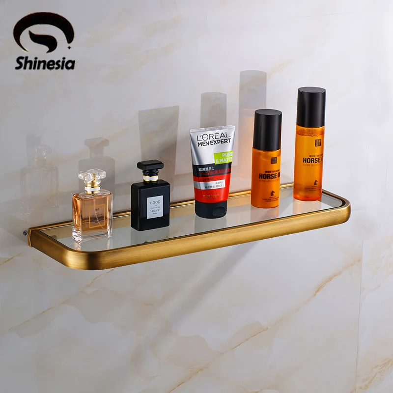 Твердый латунный туалетный столик для ванной косметический держатель полка