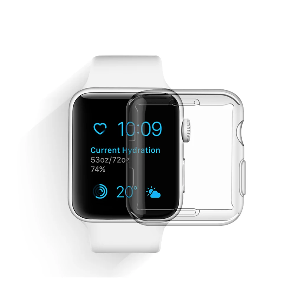 Чехол для Apple Watch 4 мягкая защитная пленка из ТПУ Ультратонкий чехол iWatch Series 3 2 44 мм