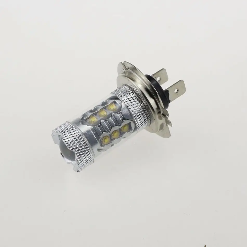2pcs New H7 499 Blanc White 80W Haute Puissance LED Voiture Ampoules Anti Brouillard Auto Car PX26D DRL Fog Bulbs | Автомобили и