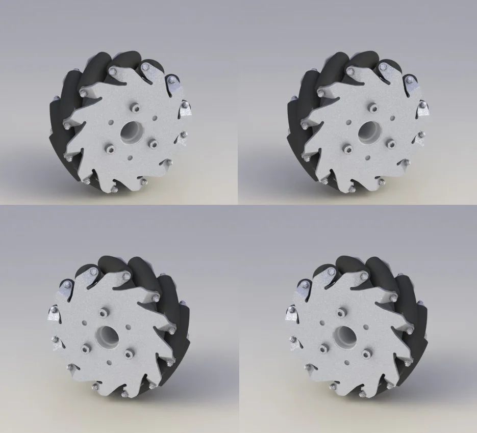 

5 дюймов 127 мм Тип легкой нагрузки колеса mechanum (колесо mechanum) с 14198 стальными колесами