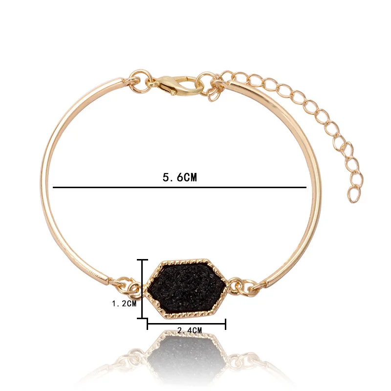 14 Colors Women Bracelet Imitation Crystal Stone Bracelets Gold Silver Color Brand Jewelry for Womens gift sale