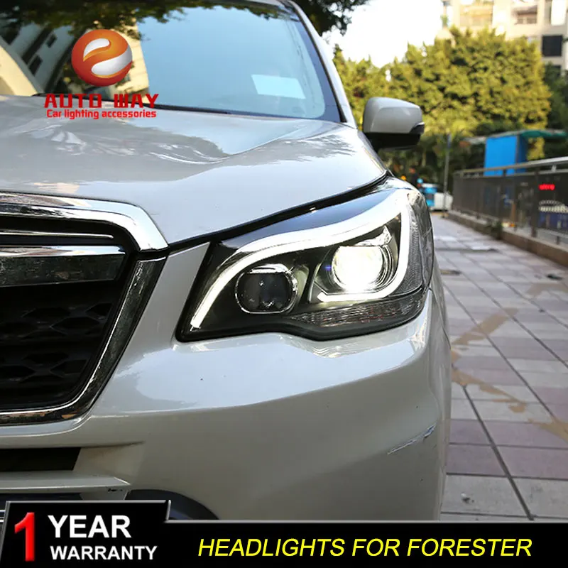 Высококачественный набор для автостайлинга для Subaru Forester 2013 фары, светодиодные фары DRL Объектив двойной луч HID Xenon