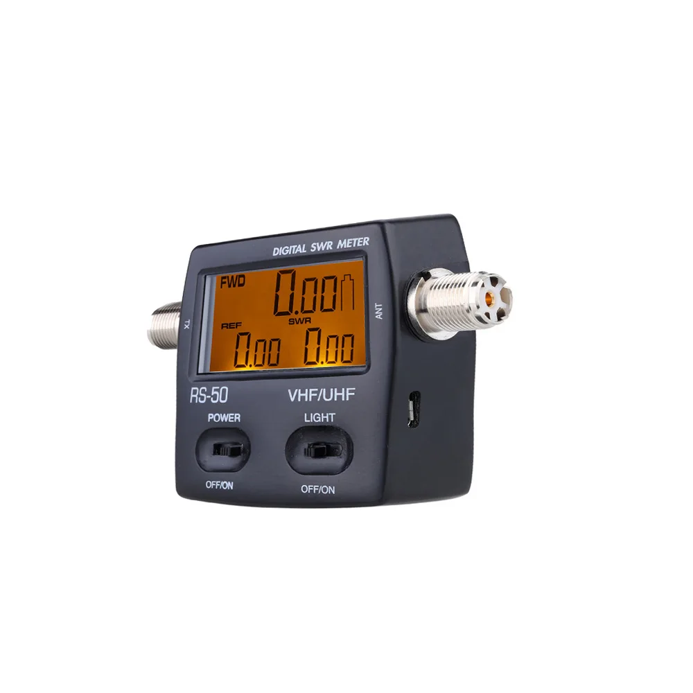Digital Power Meter RS-50 SWR Standing Wave Ratio Energy Meters Single Phase 120W for HAM UHF/VHF LED Backlight Wattmeter