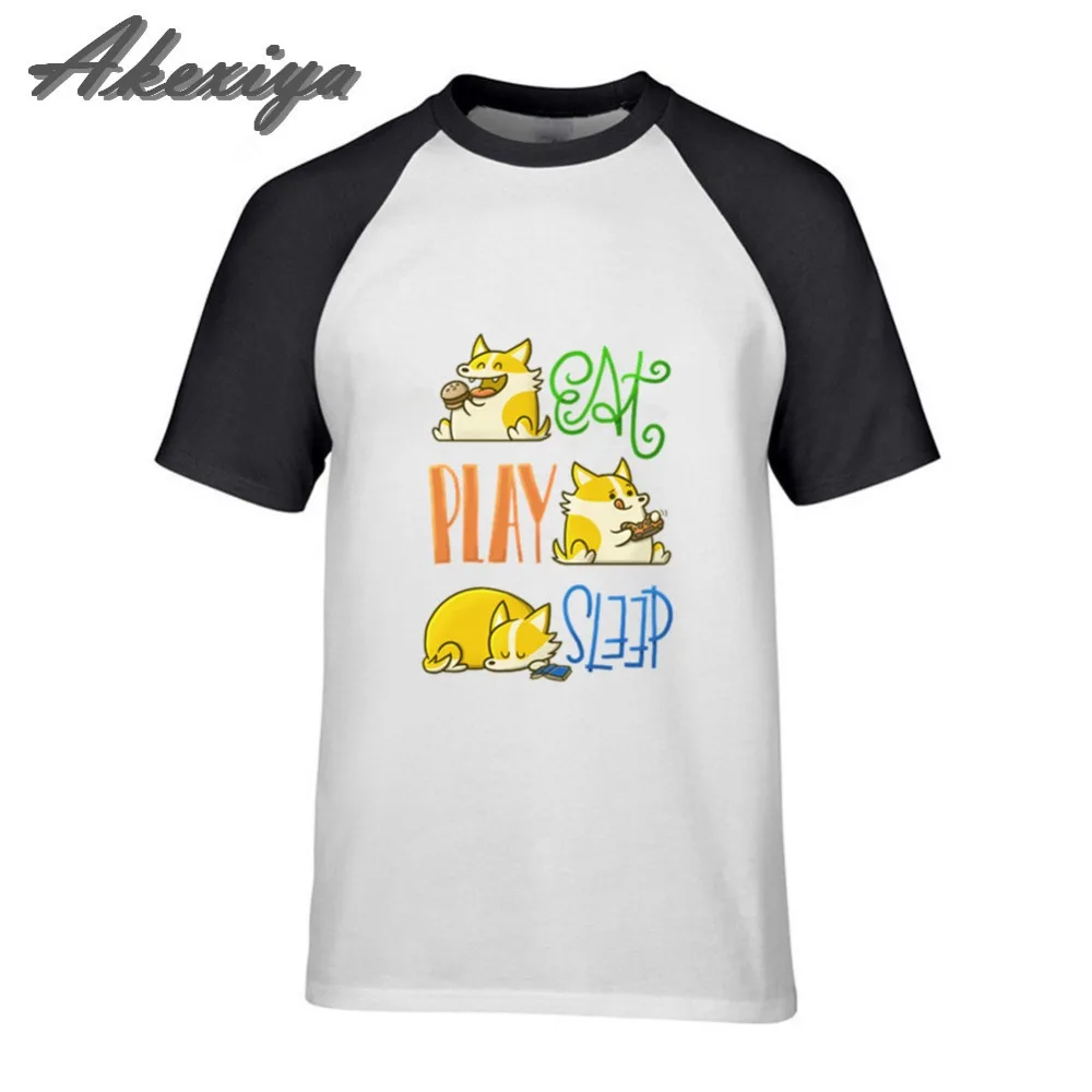 

Novelty A Corgi's Day dog Funny T Shirts Summer Mens High Quality Animal Print short sleeveFather's Day Gift Tee Tops 2019 New