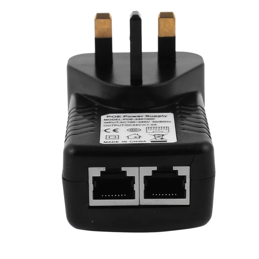 ESCAM DC24V 1A 24W POE инжектор для CCTV IP камера Инжектор переключатель Ethernet адаптер