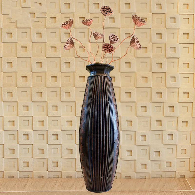 Европейский стиль креативные бамбуковые вазы украшения в американском ретро
