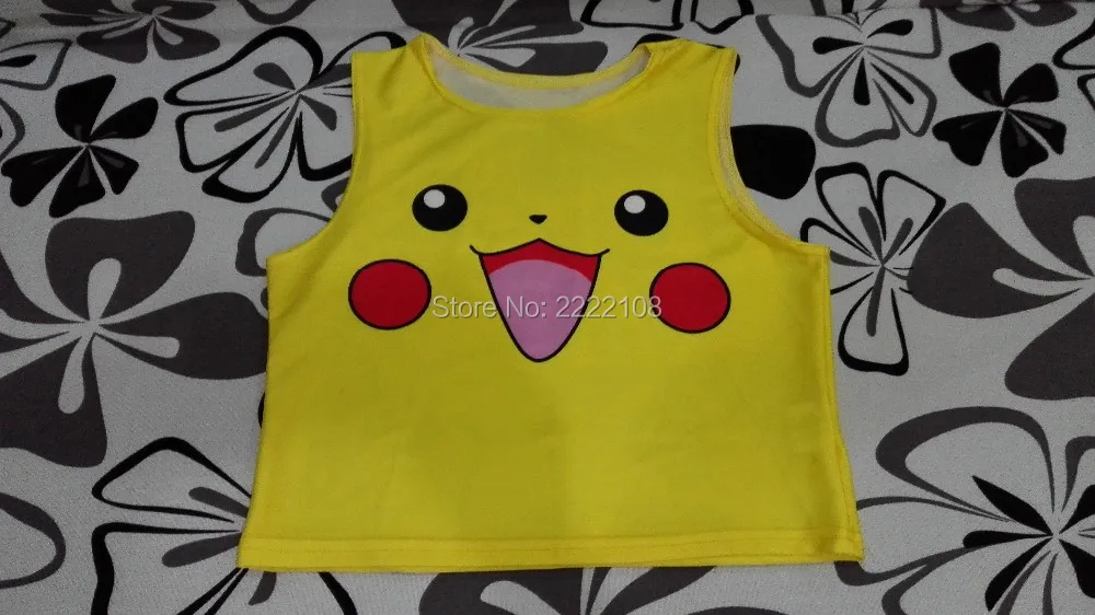 Костюм для косплея Pokemon Pikachu милый короткий жилет женщин с героями мультфильмов