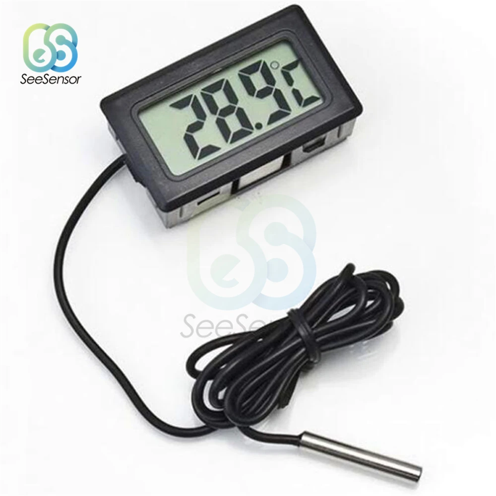LCD Digital Thermometer -50~ 110 Degree Fridge Freezer Temperature Meter with Probe 1M | Инструменты