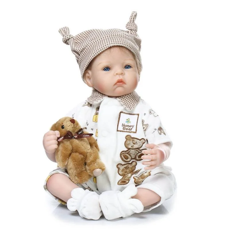 Кукла Bebe Reborn Nicery 20-22 дюйма 50-55 см мягкая силиконовая игрушка для мальчиков и