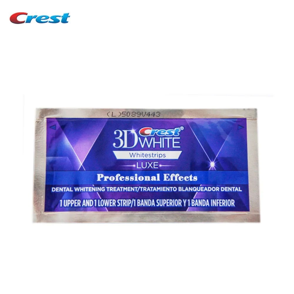 Original1box / 40 полосы 20 Pouches крест 3D белый люкс профессиональные эффекты Crest Whitestrips
