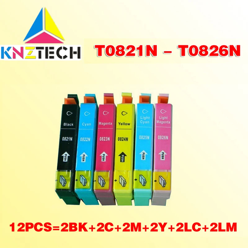 

12x T0821N T0822N T0823N T0824N T0825N T0826N compatible ink cartridges for TX700W TX800FW TX810FW TX720WD