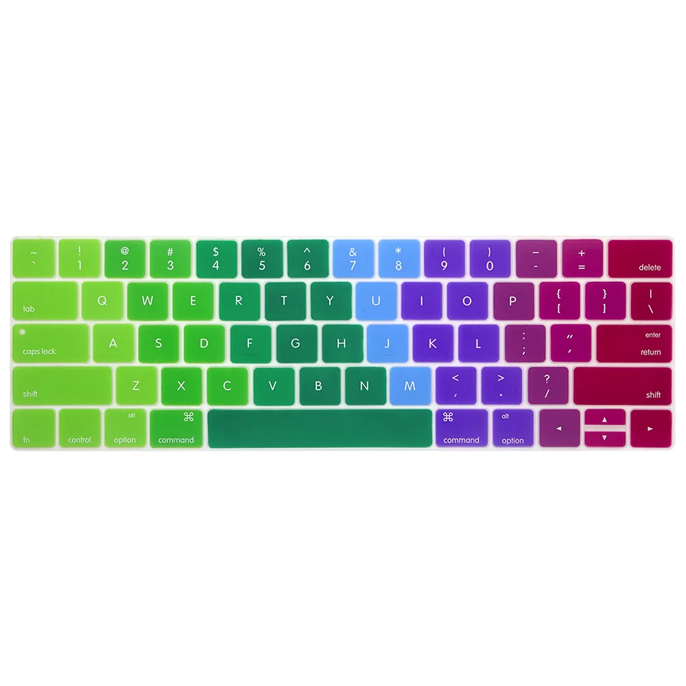 Новая крышка клавиатуры для Mac Book 13 15 дюймов с сенсорной панелью A1706 A1707 A1989 A90 Чехлы для клавиатуры градиентная клавиатура пленка - Цвет: Dazzle colorful