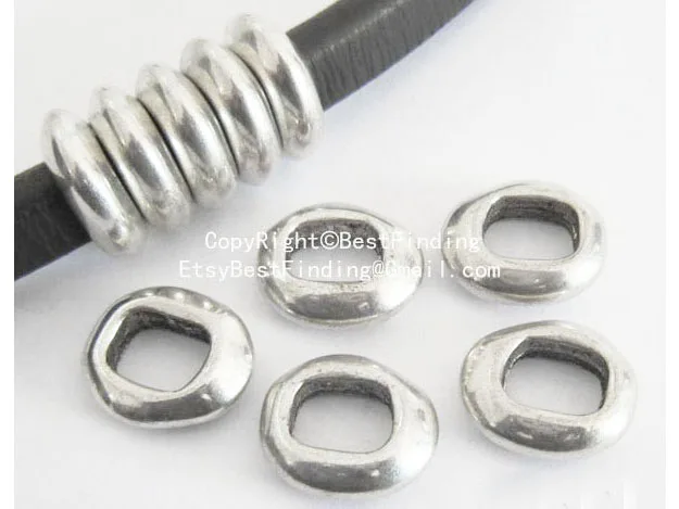 

10x6mm Licorice leather findings Thick licorice leather spacer -LF22A