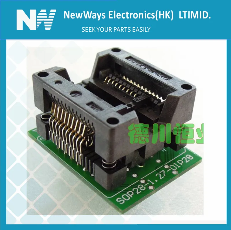 

IC Socket Sop20 to dip20 300mil ots-28-1.27-04 programmer adapter