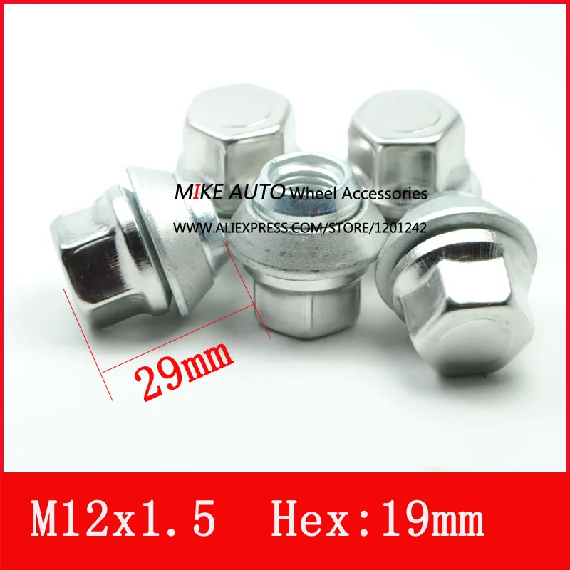 1PCS M12x1.5 REPLACEMENT WHEEL NUTS ALLOY 19MM FOR FORD /Kuga CORTINA EcoSport Fiesta FOCUS CHROME | Автомобили и мотоциклы