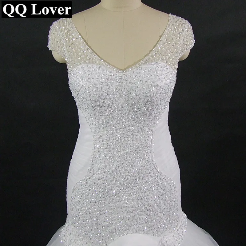 QQ Lover New Mermaid Wedding Dress With Video Custom-made African Styles Gown Dresses | Свадьбы и торжества