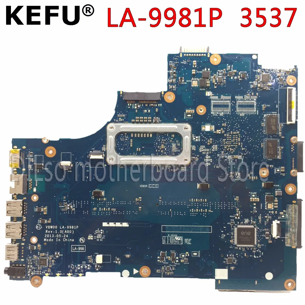 KEFU LA-9981P материнская плата для Dell 15R 3537 5537 ноутбука I3 CPU PM оригинальная тестовая |