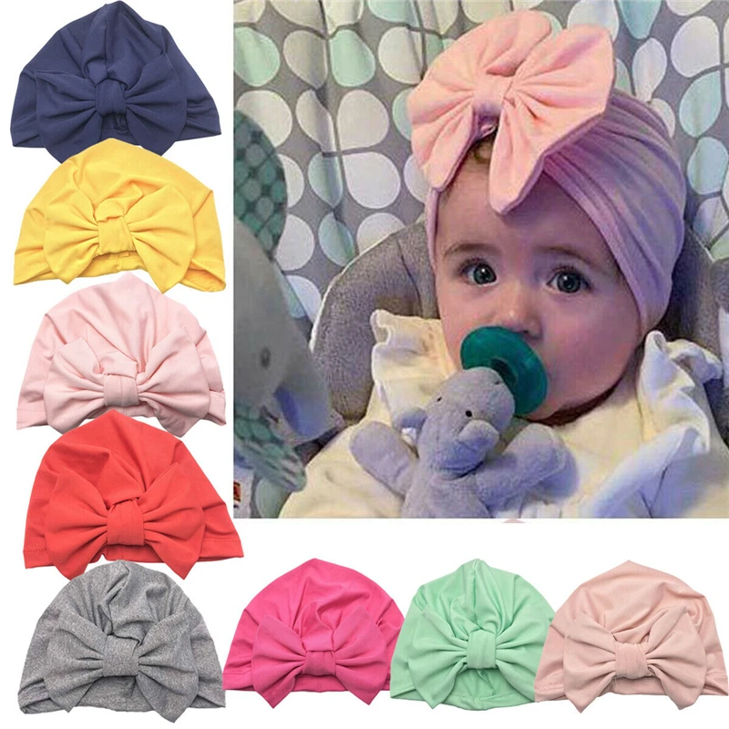 Infant Baby Girl Hat Turban Toddler Kids Boy Cotton Caps Bunny Ear Girls Lovely Soft Hats Newborn | Детская одежда и обувь