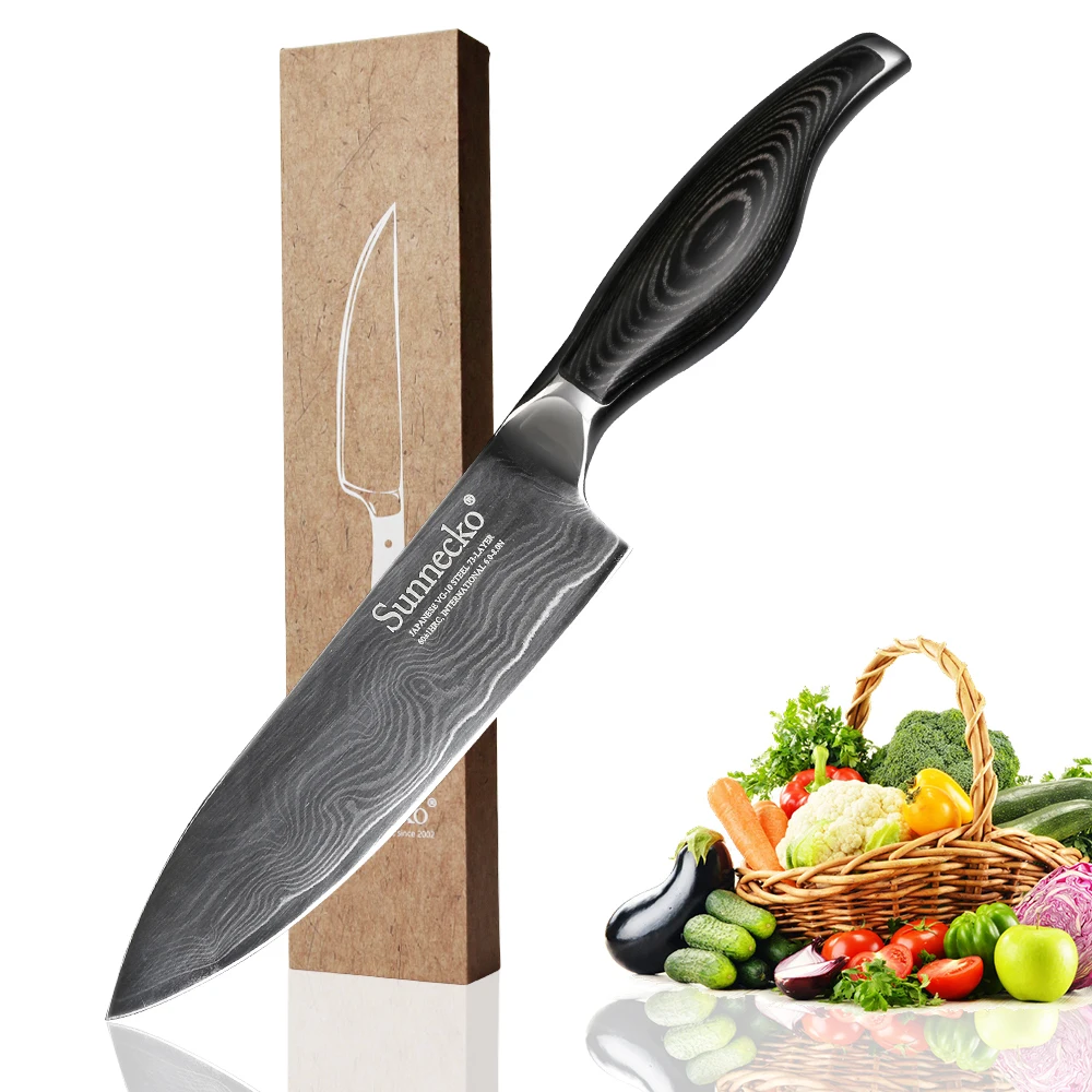 Нож шеф-повара из дамасской стали 6 дюймов VG10 | Дом и сад