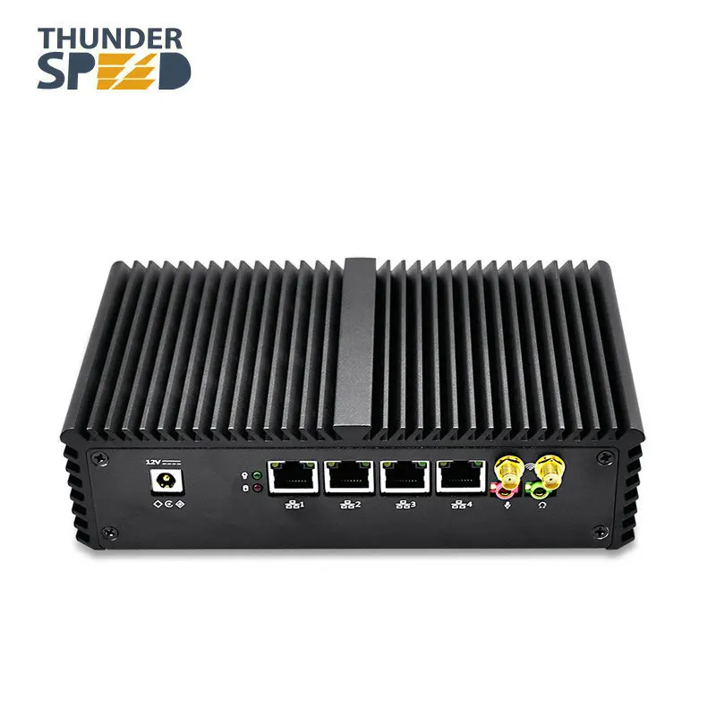 Новое поступление 4 порта LAN Мини ПК i3 i5 i7 1 * COM 2 Wifi антенна Intel 4005U микро компьютер