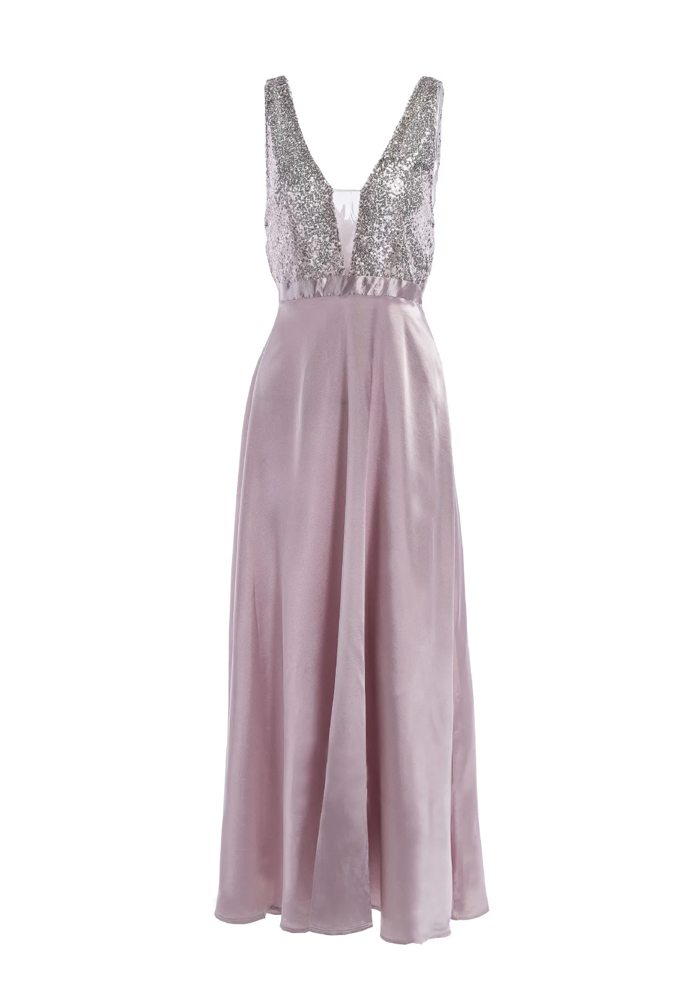 Женское зимнее длинное платье с V-образным вырезом и блестками | Женская одежда