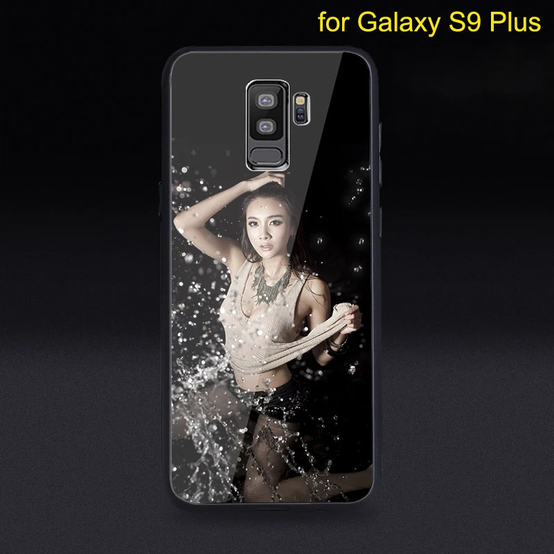 for Galaxy S9 Plus Индивидуальные фото чехлы с закаленным стеклом для samsung Galaxy S8 S9 Plus Note 8 чехол уникальный бампер Coque для Galaxy Note8 чехол - Цвет: for Galaxy S9 Plus