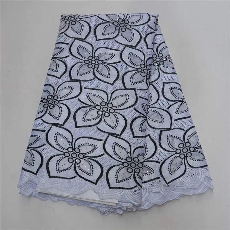 2018 африканская сухая кружевная ткань Высококачественная хлопковая швейцарская