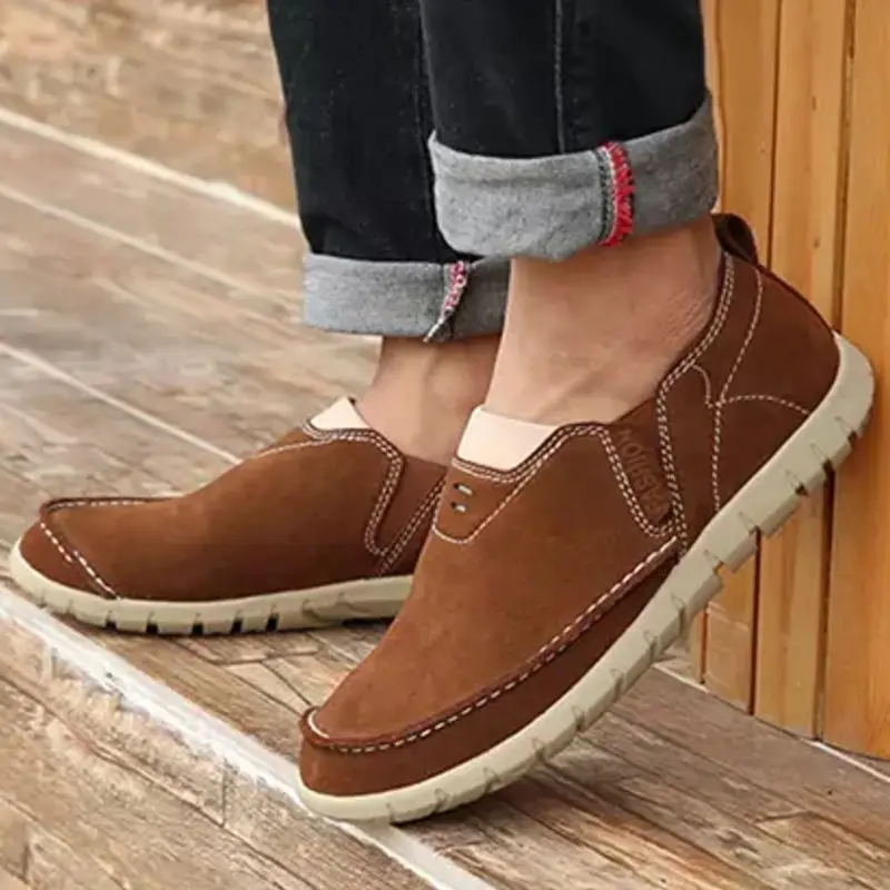 KemeKiss Men Genuine Leather Flats Shoes Round Toe Solid Color Loafers Summer Breathable Male Footwear Size 39-44 | Обувь