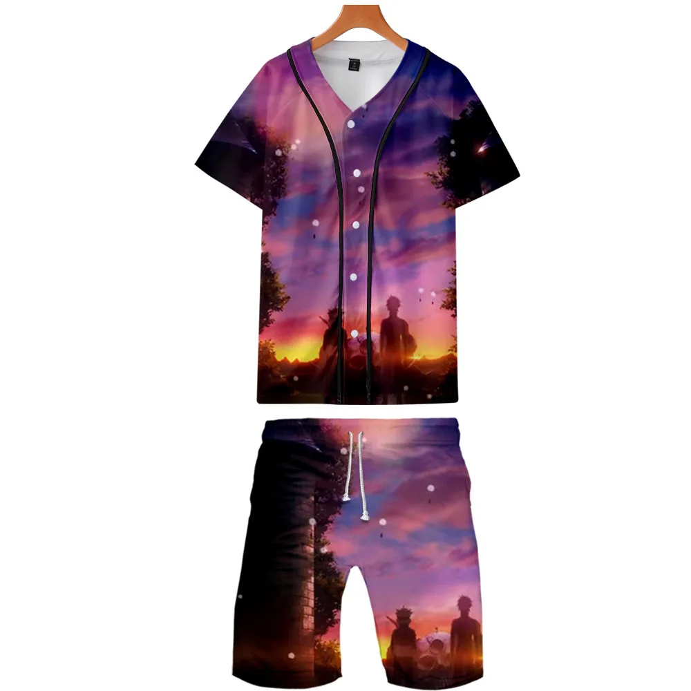 Черный клевер 3d принт крутой человек 2 Pic набор уличная мода Лето Повседневный хип