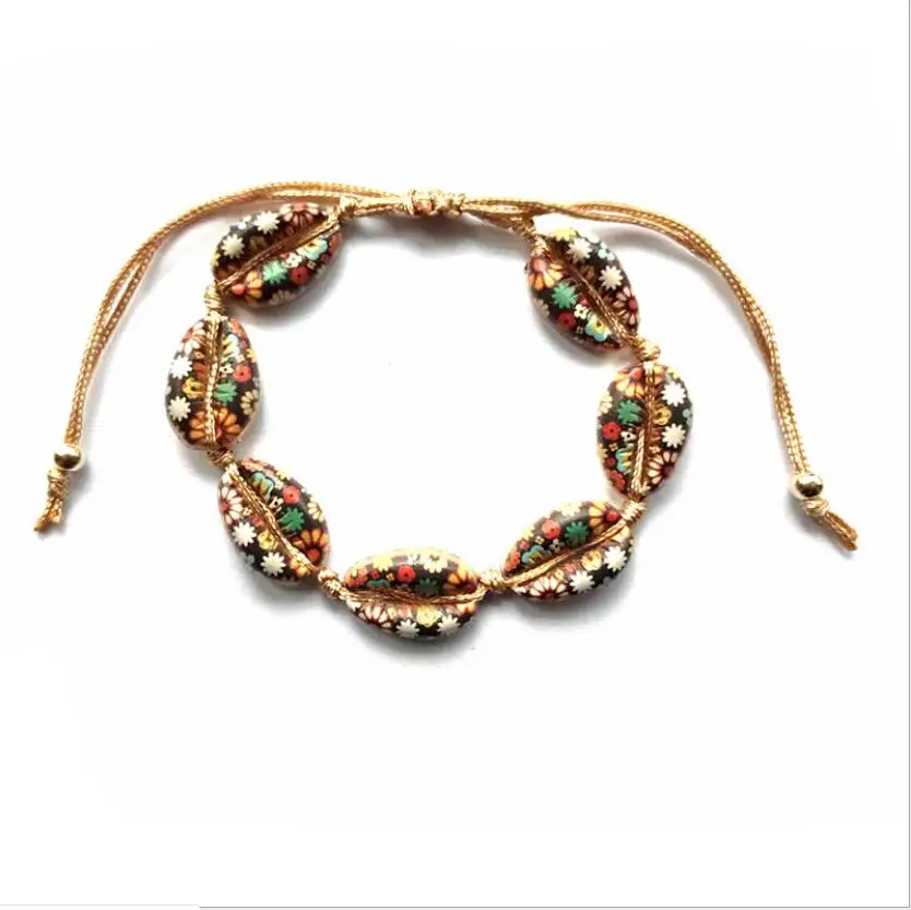 Женский браслет ручной работы модный с разноцветными струйными принтами