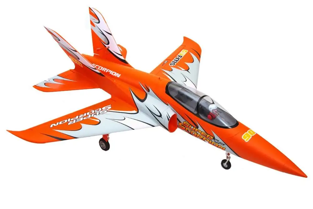 Orange (PNP) FMS 90 мм супер Скорпион воздуховод вентилятор EDF Jet 6S 7CH с закрылками убирается EPO высокая скорость PNP RC модель самолета Хобби самолет - Цвет: Orange (PNP)