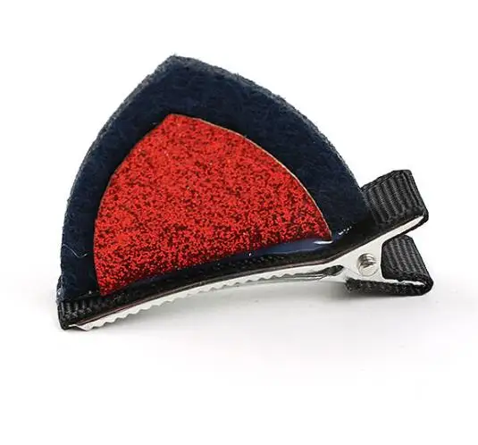 Red 2 шт./компл. милые детские заколки для волос для девочек, с блестками радужные Войлок Ткань Цветы Заколки для волос с украшением в виде кошачьих ушек зайчика заколки детские аксессуары для волос - Цвет: Red