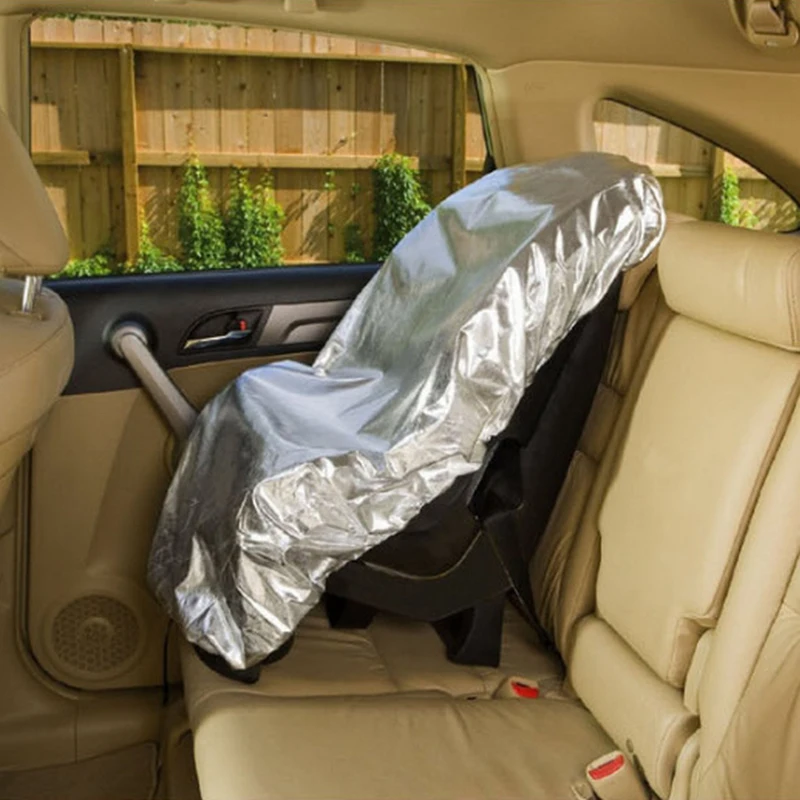 Новинка серебристый алюминиевый козырек от солнца для автомобильного сиденья