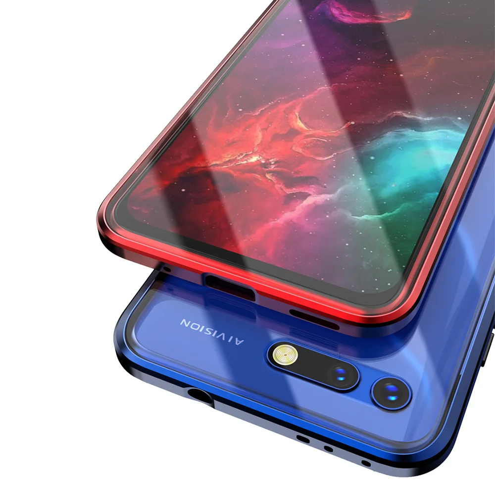 Для huawei Honor View 20 V20 6," Магнитный 360 адсорбционный металлический чехол из закаленного стекла задняя крышка Магнитный бампер полный защитный чехол