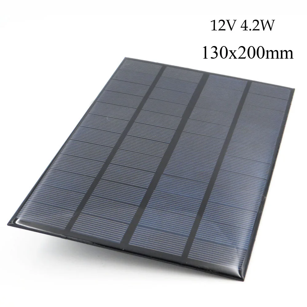 Солнечная панель 12 В DC солнечный мини-комплект DIY для батареи, зарядные устройства для мобильных телефонов, портативный 12 в вольт 1,5 Вт 1,8 Вт 1,92 Вт 2 Вт 2,5 Вт 3 Вт 4,2 Вт