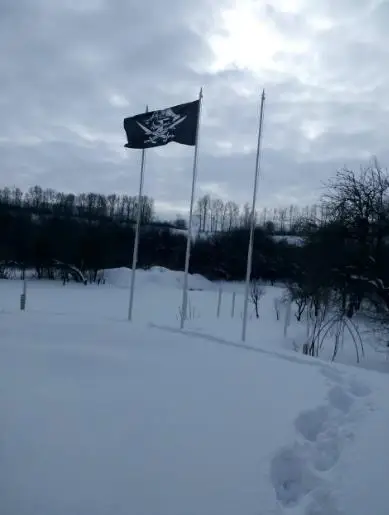 Дэдман грудь пиратский флаг трикорнер корабль Баннер Вымпел Jolly Roger Dead 3x5Ft