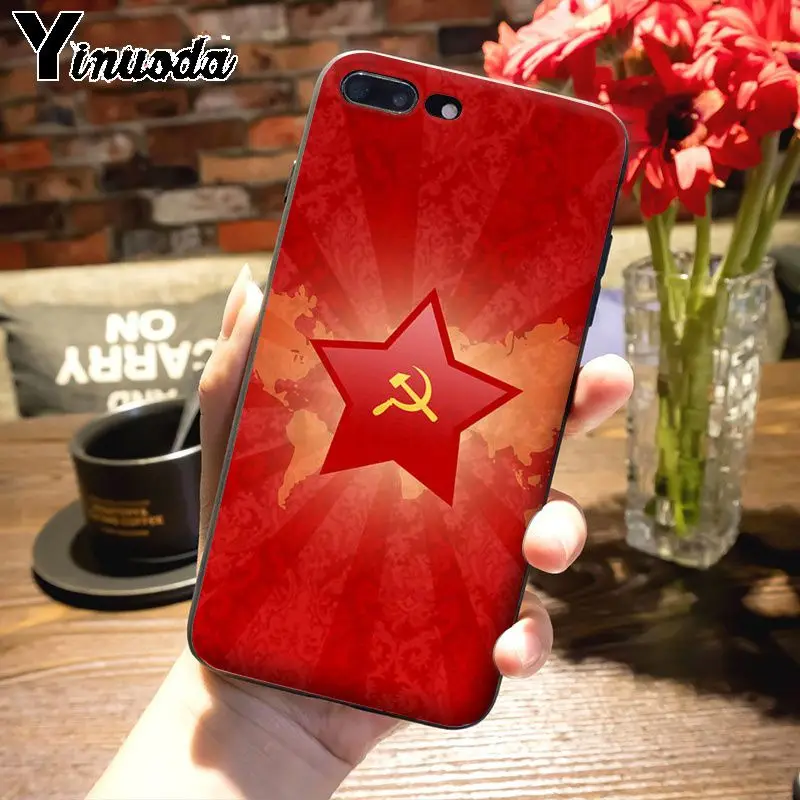 Чехол Yinuoda для телефона с принтом Советского Союза гранж флага iPhone 7plus X XS MAX XR 6S 7 8