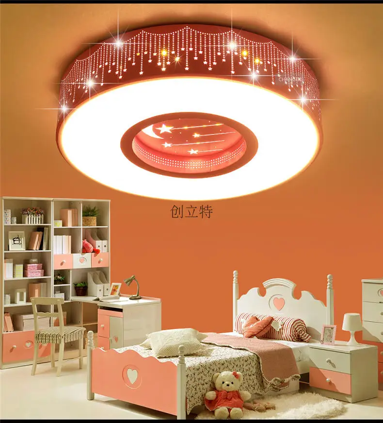 Детская комната звезда светодиодные потолочные лампы круглый потолок LED мальчик