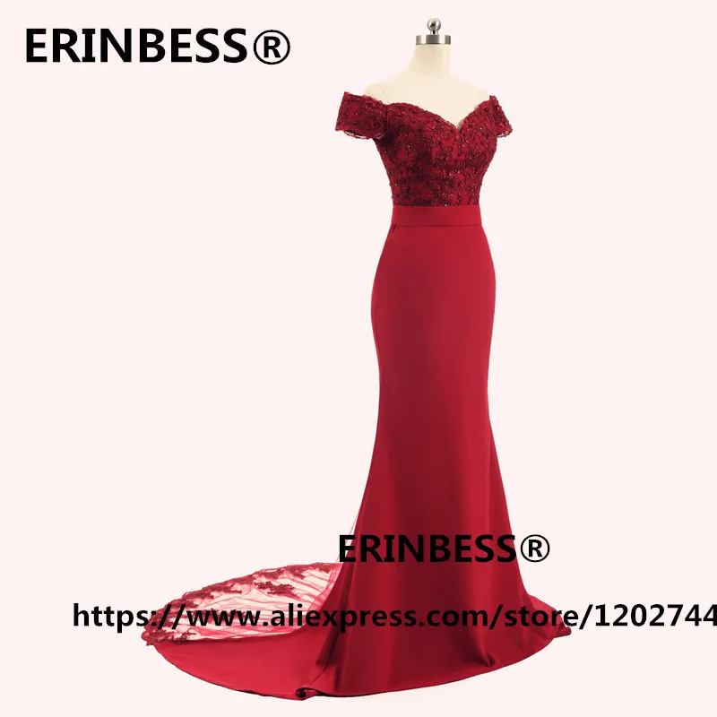 ERINBESS Robe De Soiree Русалка Охотник зеленый бордовый длинное вечернее платье вечерние элегантные vestido de festa длинное выпускное платье