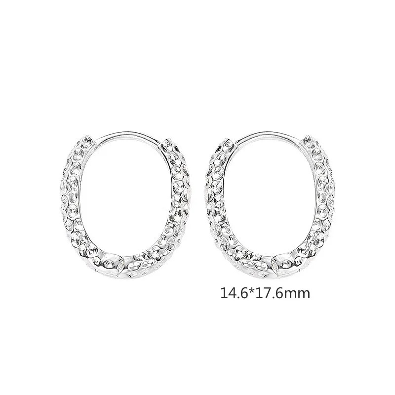 

18k Gold 100% 925 Sterling Silver Glossy U Type Hoop Earrings For Women High Quality Simple Earings Fashion Jewelry Flyleaf