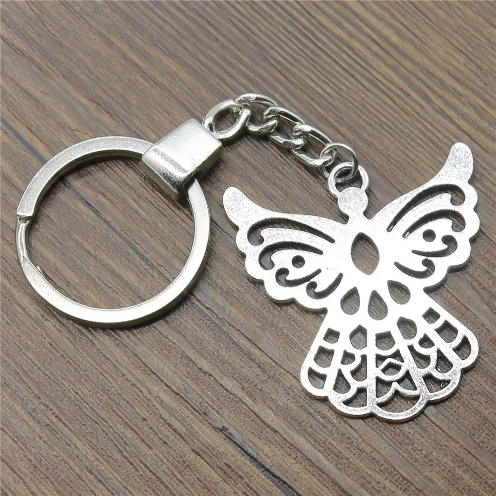 Брелок 41x39 мм ангел хранитель антикварный серебряный цвет мужские ювелирные