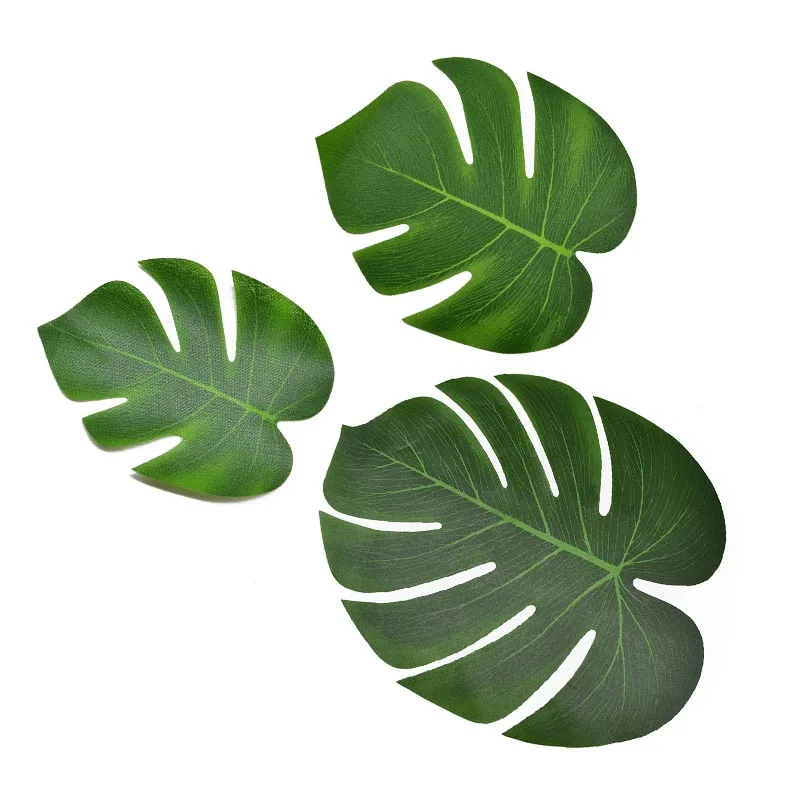Искусственные растения Monstera пластиковые тропические листья пальмы для свадьбы дома и сада украшения фотографии декоративные листья