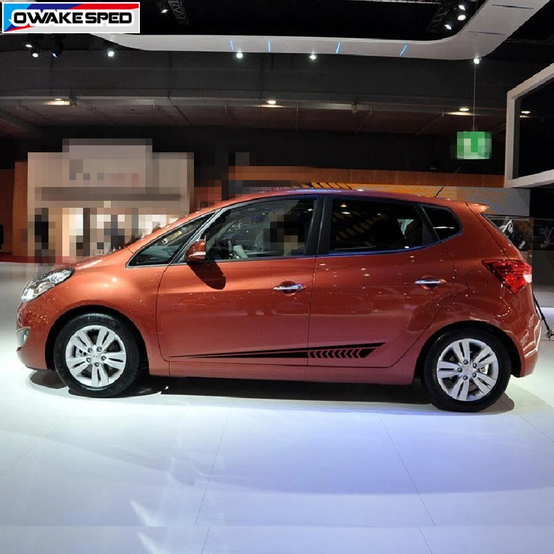 Автомобильная наклейка дверная боковая юбка для Hyundai ix20 гоночные спортивные