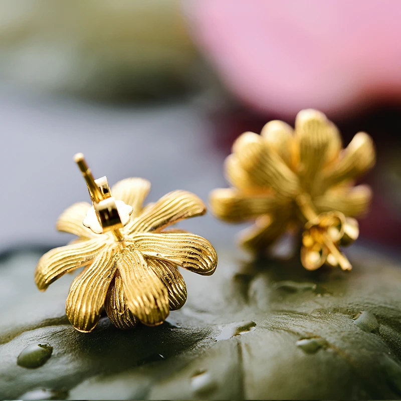 Lotus Fun Moment реального 925 пробы серебро Натуральный камень Творческий Модные