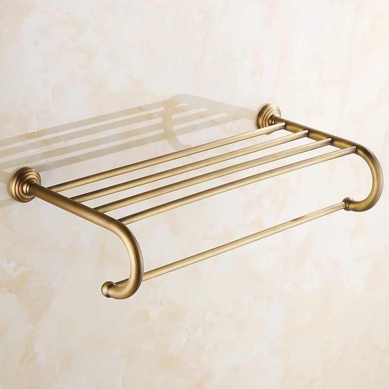 Держатель для банных полотенец отеля 60 см медный винтажный античный держатель из