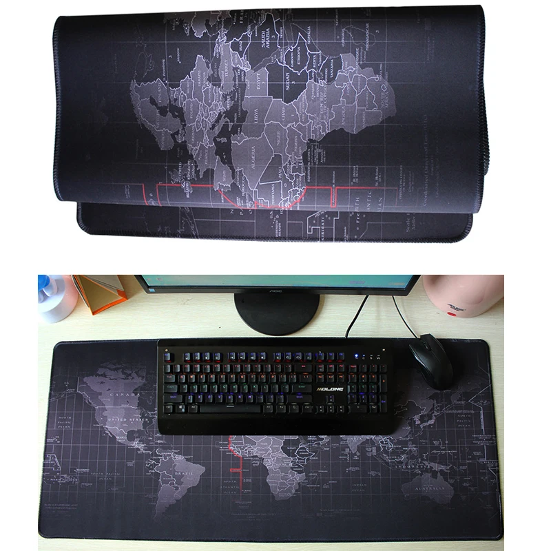Горячий резиновый большой игровой коврик для мыши 90x40 см карта мира компьютерный стол коврик для мыши XXL Нескользящая клавиатура длинный коврик для мыши World of tanks