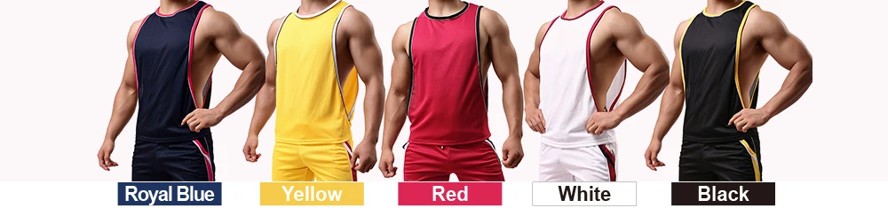 Aimpact Men's Vigor Tank Tops Fitness Bodybuiding Clothing Low Cut Side Arm Holes Mesh Activewear Summer Vest Tank Tops SXB051