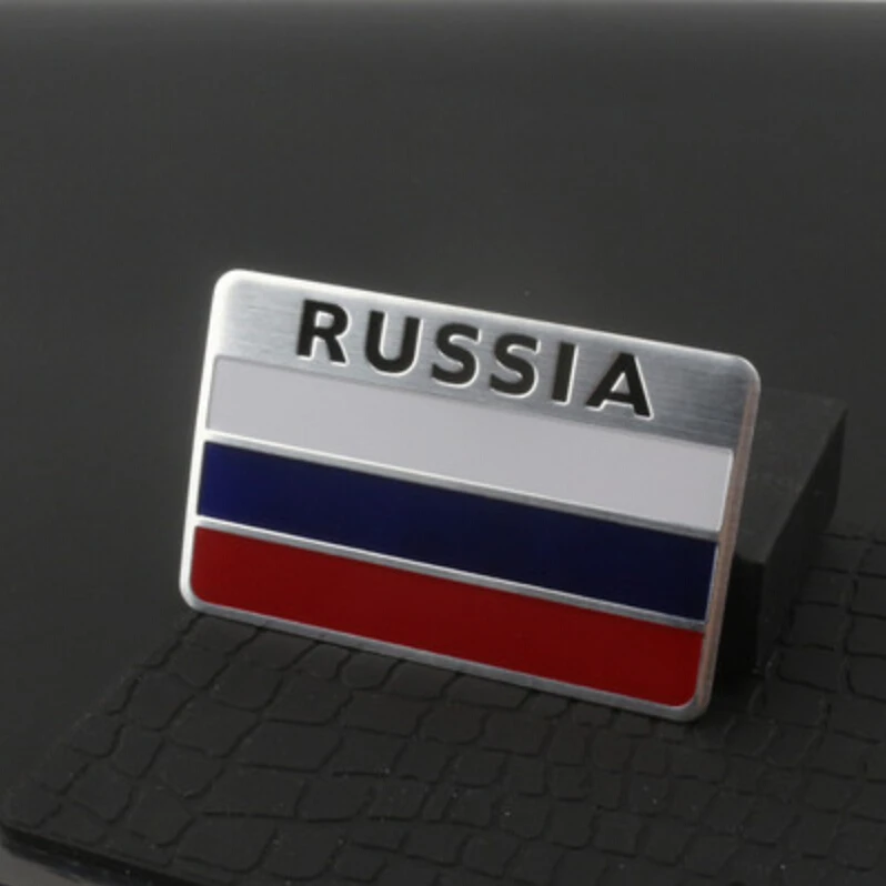 3D Алюминий флаг России автомобиля-стильный значок эмблема 2019 аксессуары горячей