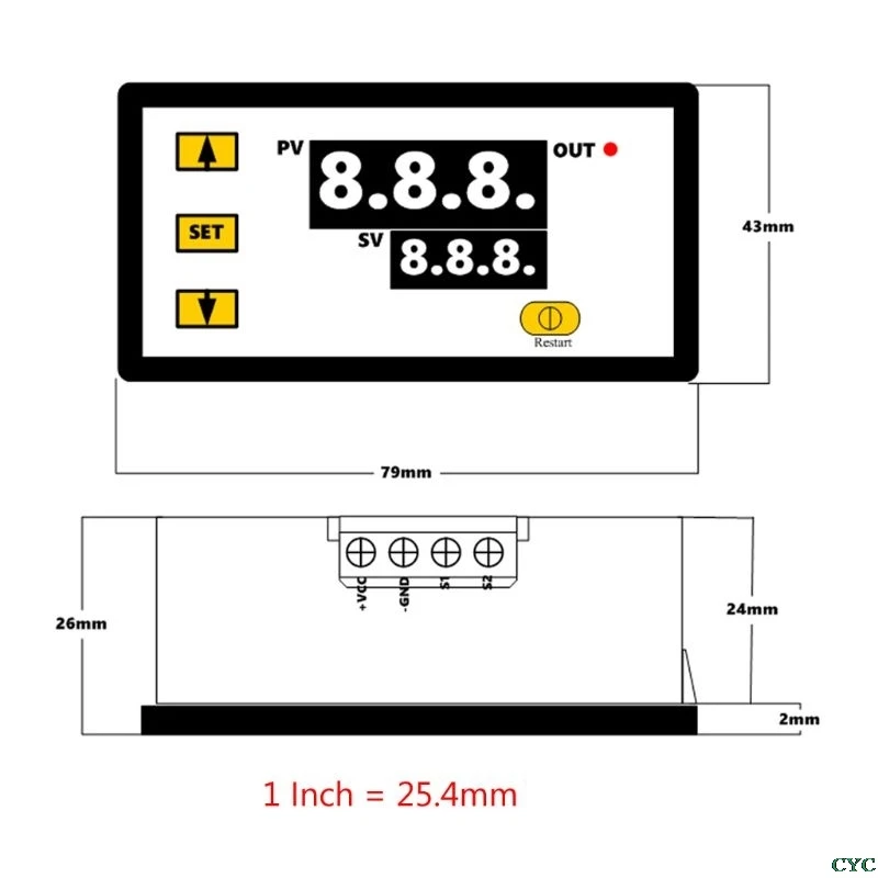 Светодиодный регулятор температуры W3230 AC 110V 220V 20A термостата|Приборы для