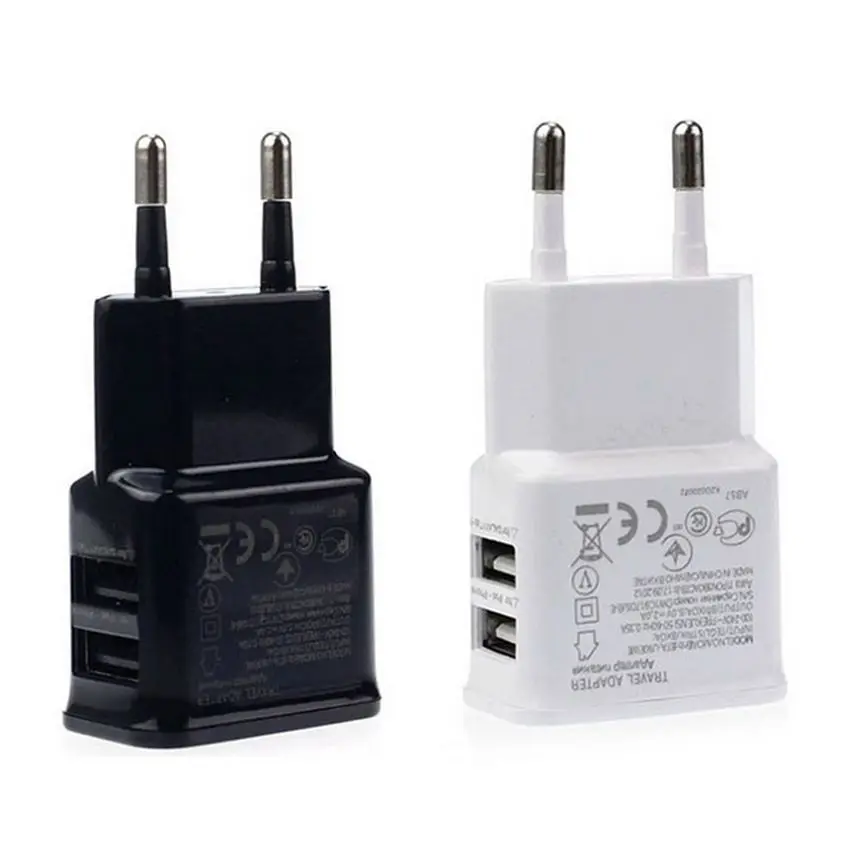 Новинка белое универсальное настенное зарядное устройство с 2 USB-портами 2A EU US Plug